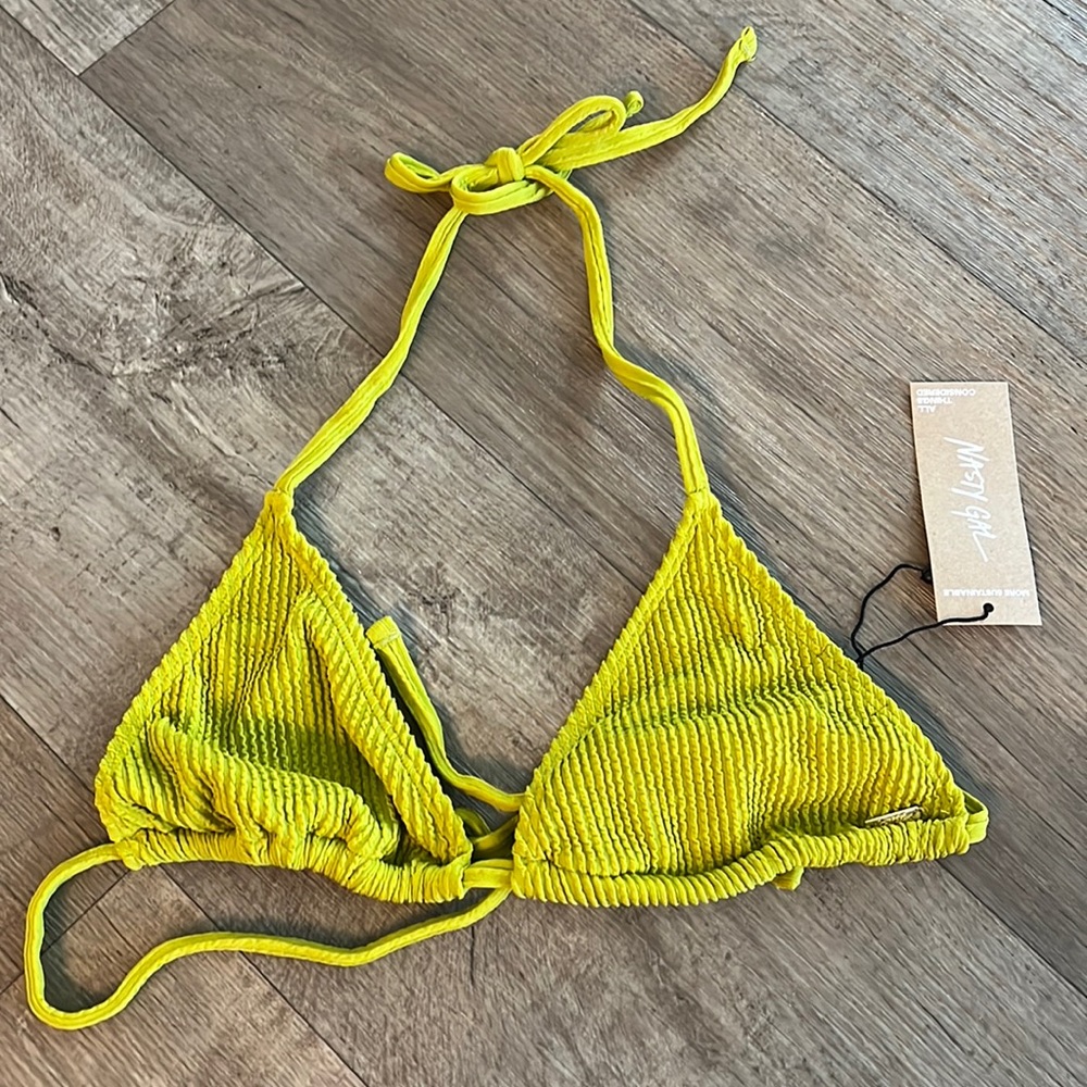 Nasty gal green string bikini top